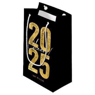 Juers to 2025 Gold Typografy Modern New Year Kleine Geschenktüte