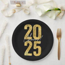 Juers to 2025 Gold Typografy Modern New Year