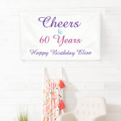 Juers to 60 Years Birthday farbenfrohe personalize Banner (Insitu)