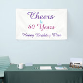 Juers to 60 Years Birthday farbenfrohe personalize Banner (Messeveranstaltung)