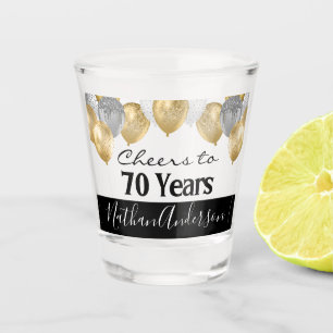 Juers to 70 Years Personalisiert Birthday Shot Gla Schnapsglas