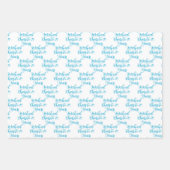 Juers to 70 Years Royal Blue Marine Geschenkpapier Set (Vorderseite 2)