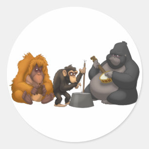 Jug Band der Affen Stickers