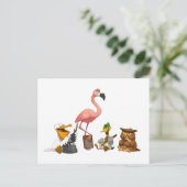 Jug Band O' Birds Postkarte (Stehend Vorderseite)