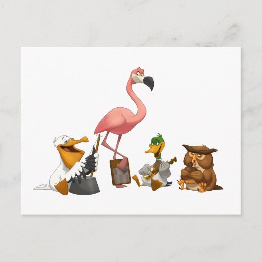 Jug Band O' Birds Postkarte (Vorderseite)