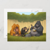 Jug Band of the Apes Postcard Postkarte (Vorne/Hinten)