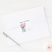 Jug der Blume - die erste Bücherei des Babys Quadratischer Aufkleber (Umschlag)