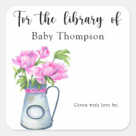 Jug der Blume - für die Bibliothek Quadratischer Aufkleber