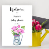 Jug der Blume Willkommen in der Babydusche Poster