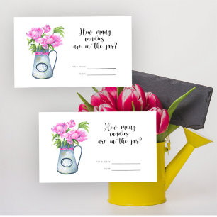 Jug von Blume - schätzen Sie, wie viele Bonbons im Begleitkarte