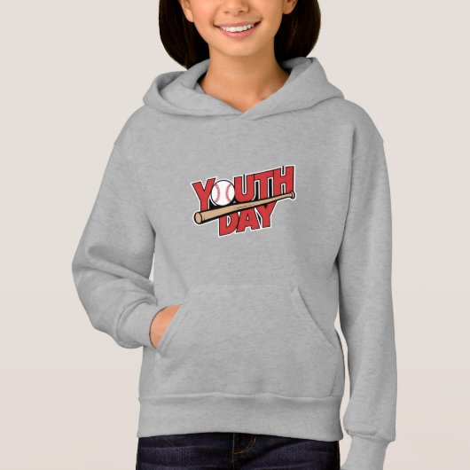Jugend-Baseball-Geist Hoodie (Vorderseite)