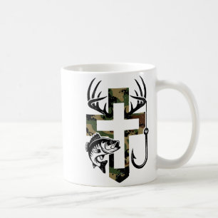 Jugend Camo Glaube Jagd Angeln Kreuz Haken Christu Kaffeetasse