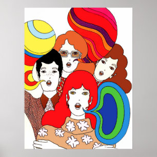 Jugend der Sechziger, Vintage-Popart Poster