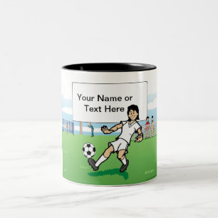 Jugend für personalisierte Fußballspieler - Cartoo Zweifarbige Tasse