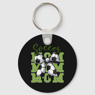 Jugend-Fußball-Mama Coquette Schleife Süße Schwest Schlüsselanhänger