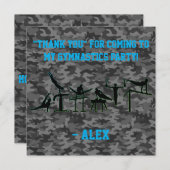 JUGEND GYMNASTICS PARTY-KARTE "DANK YOU" DANKESKARTE (Vorne/Hinten)