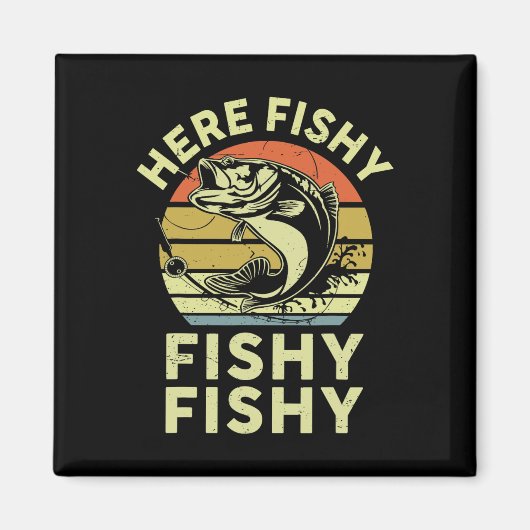 Jugend Hier fisch Shirt Kinder Kleinkind Männer Fu Magnet (Vorne)