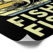 Jugend Hier fisch Shirt Kinder Kleinkind Männer Fu Poster (Ecke)