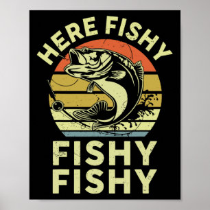 Jugend Hier fisch Shirt Kinder Kleinkind Männer Fu Poster