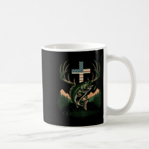 Jugend jagd glaube fischen kreuz camo christlich kaffeetasse