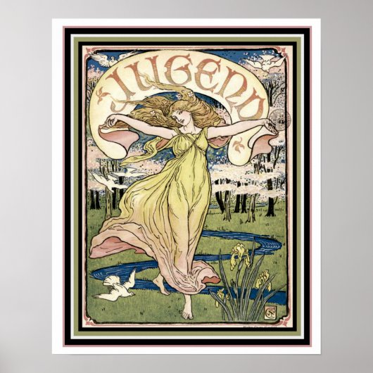 Jugend Jugendstil-Abdeckung 16 x 20 Poster (Vorne)