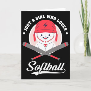 Jugend-Kinder-Softball-Liga Nur ein Mädchen, das S Karte