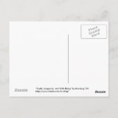 Jugend, Langlebigkeit und Wohlbefinden Postkarte (Rückseite)