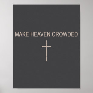 Jugend macht den Himmel überfüllt Kreuz Christlich Poster