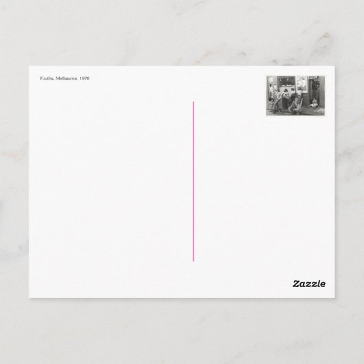 Jugend, Melbourne, 1976 Postkarte (Rückseite)