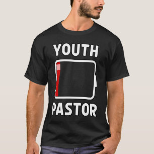 Jugend Pastor Niedrigbatterie Energie Kirche Camp T-Shirt