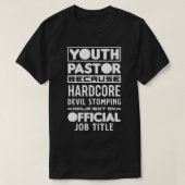Jugend Pastor, weil Teufel Stomping Ninja Funny Yo T-Shirt (Design vorne)