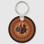 Jugend-Reiten Ein mythisches Hippalektryon Schlüsselanhänger (Vorderseite)