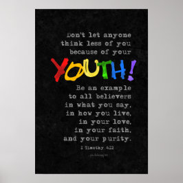 Jugend (Schrift: 1 Timothy 4:12) Poster