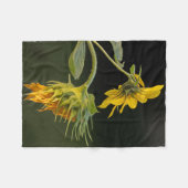 Jugend und Alter Sonnenblumen Fleecedecke (Vorderseite (Horizontal))