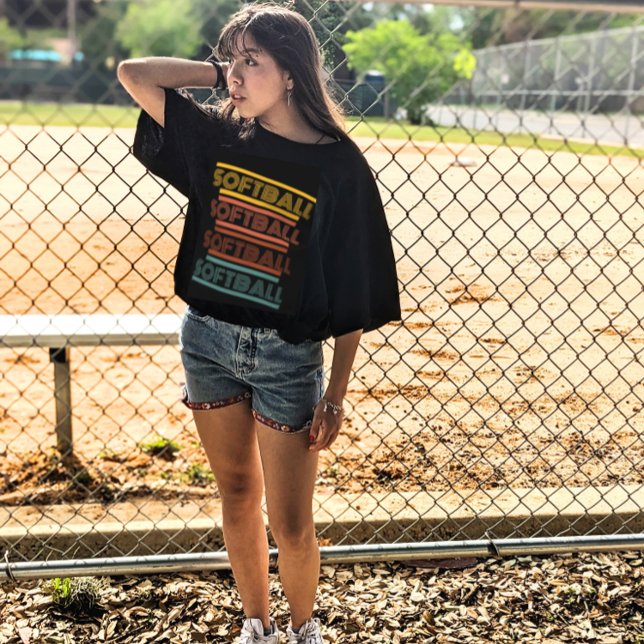 JUGEND UNISEX Retro Softball TShirt (Von Creator hochgeladen)