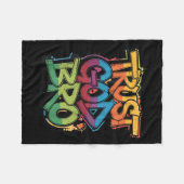 Jugend vertraut Gott Bro Lustiger Christlicher Jun Fleecedecke (Vorderseite (Horizontal))