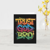 Jugend vertraut Gott Bro Lustiger Christlicher Jun Karte (Gelbe Blume)