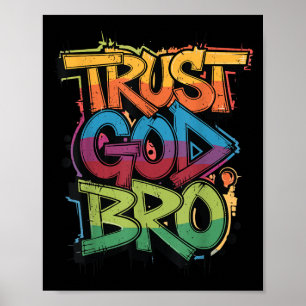 Jugend vertraut Gott Bro Lustiger Christlicher Jun Poster