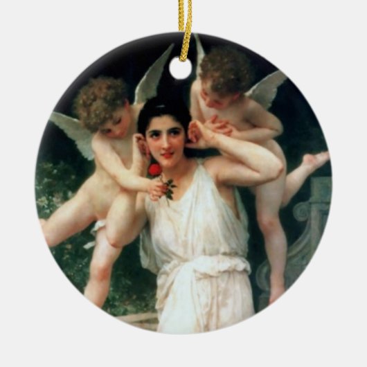 "Jugend" von Bouguereau Keramik Ornament (Vorne)