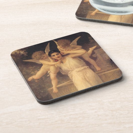 Jugend von Bouguereau, Portrait über Viktorianisch Getränkeuntersetzer (Linke Seite)