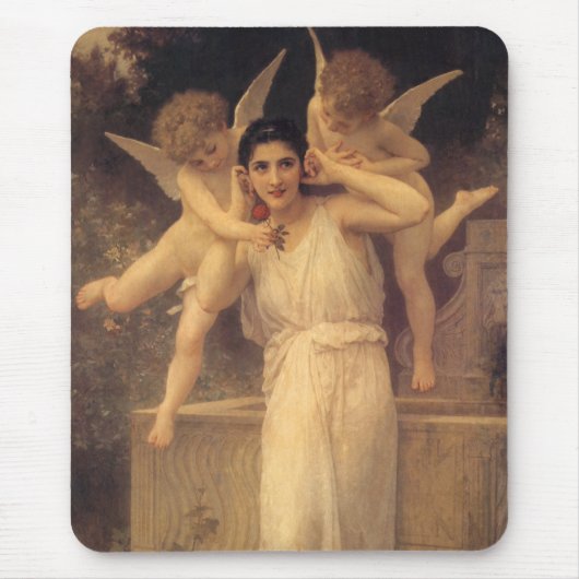 Jugend von Bouguereau, Portrait über Viktorianisch Mousepad (Vorne)