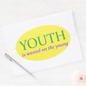 JUGEND WIRD AUF JUNGE VERSCHMUTZT OVALER AUFKLEBER (Umschlag)