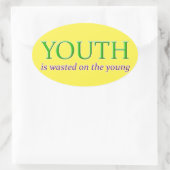 JUGEND WIRD AUF JUNGE VERSCHMUTZT OVALER AUFKLEBER (Tasche)