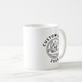 Jugendcamphütte auf Insel-Design Kaffeetasse (VorderseiteRechts)