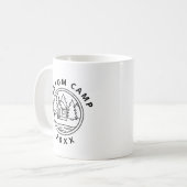 Jugendcamphütte auf Insel-Design Kaffeetasse (Vorderseite Links)