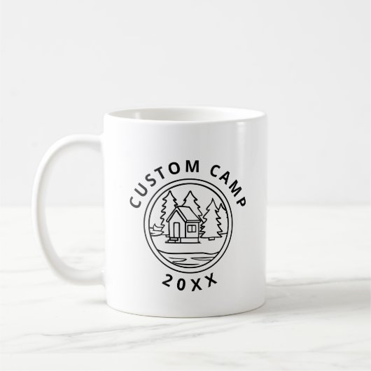 Jugendcamphütte auf Insel-Design Kaffeetasse (Links)