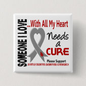 Jugenddiabetes benötigt eine Heilung 3 Button (Vorderseite)