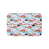 Jugendemo Regenbogen-Schädelhintergrund Badematte (Vorderseite)