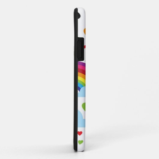 Jugendemo Regenbogen-Schädelhintergrund Case-Mate iPhone Hülle (Hinten/Rechts)