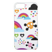 Jugendemo Regenbogen-Schädelhintergrund Case-Mate iPhone Hülle (Rückseite)